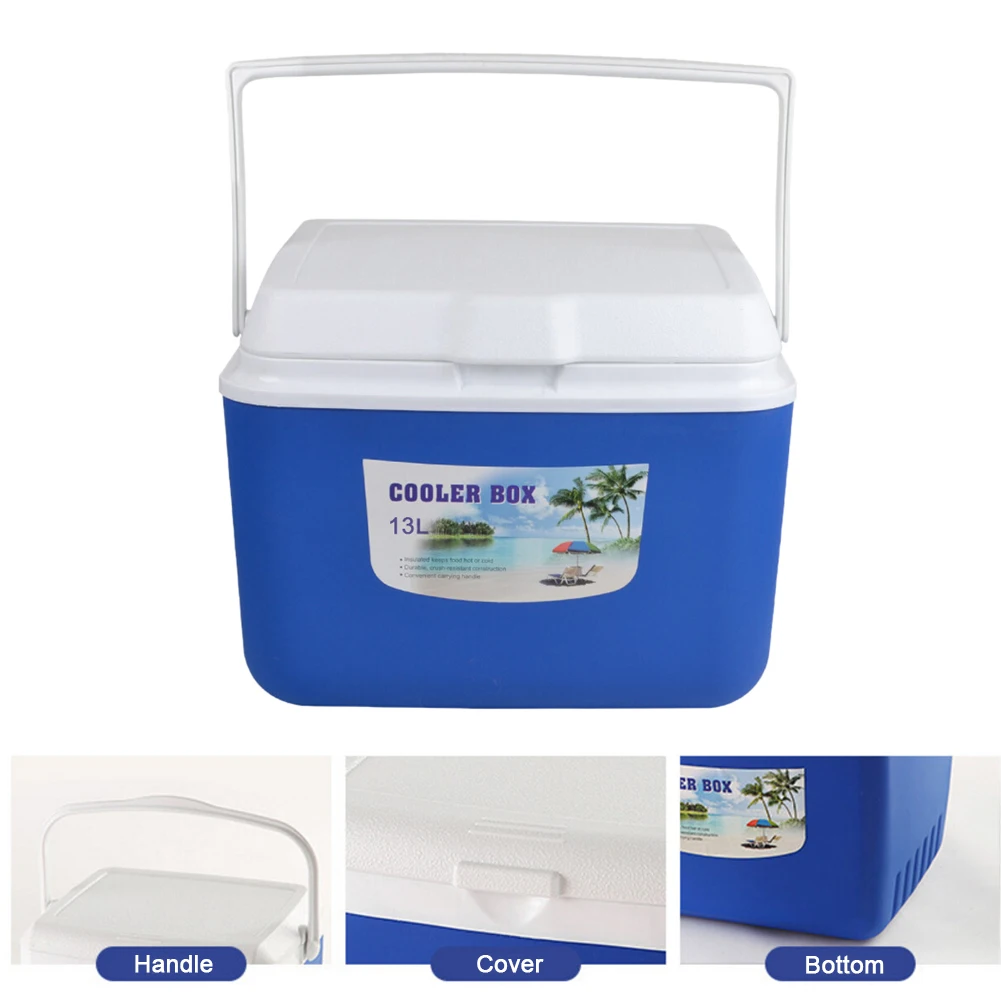 13L Car Insulation Box Outdoor Car Cooler Box Ice Organizer Medicine Preservation Box Home Barbecue Fishing Box