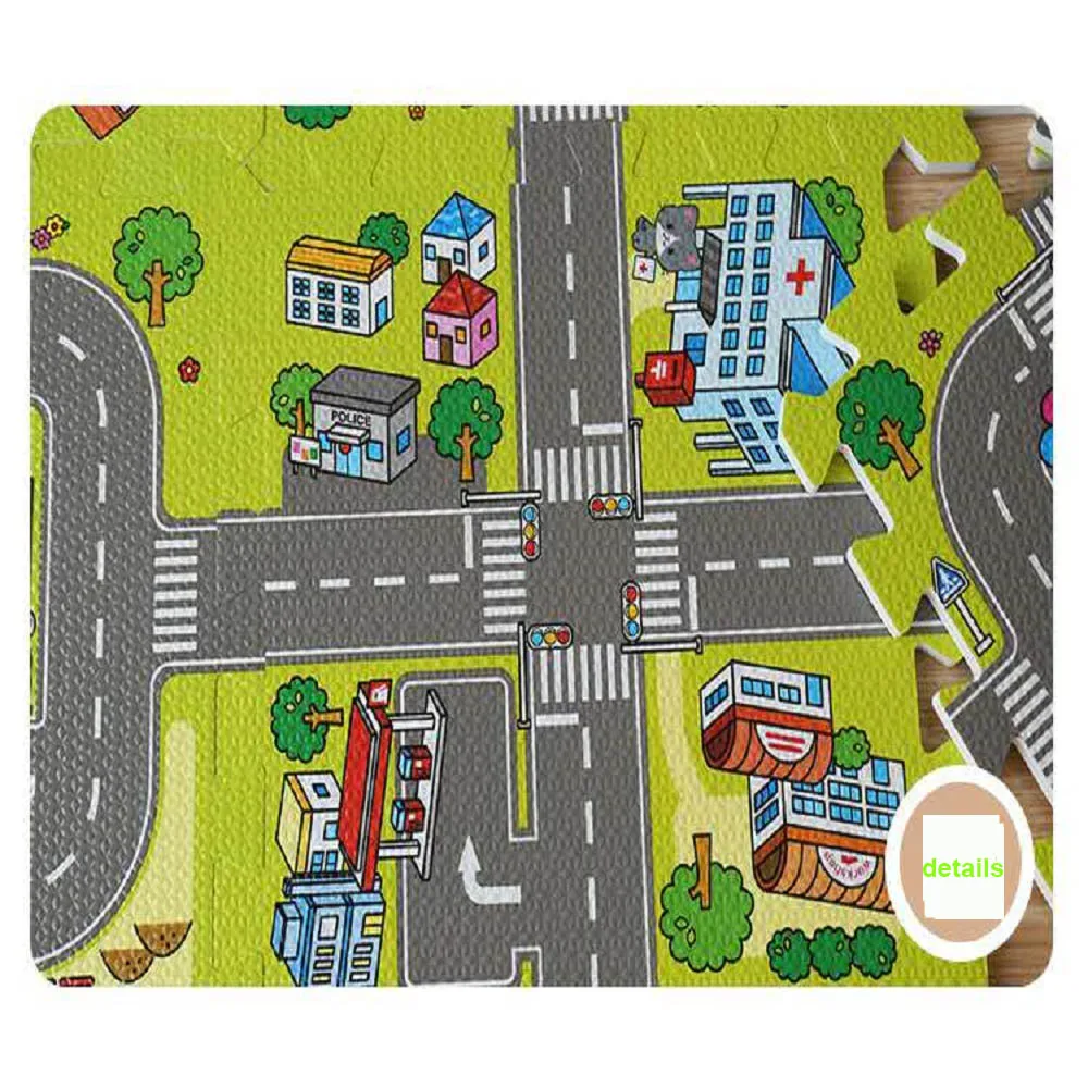 Nouveau Bebe Eva Mousse Puzzle Jouer Tapis De Sol L Education Et Tuiles A Emboitement Et Trafic Voie Sol Pad 9 Pcs Cadeau Jouet Aliexpress