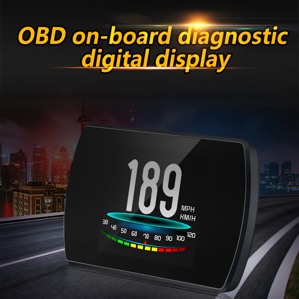 Новинка 4," HD TFT Автомобильный Hud OBD2 дисплей на голову Turbo Boost Gauge RPM Тахометр бортовой компьютер gps цифровой спидометр 2в1 35