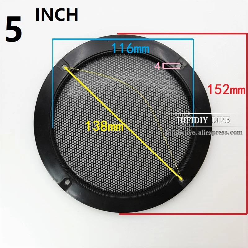 Speaker Net Cover 4 5 6 8 10 inch for Car Home Speakers