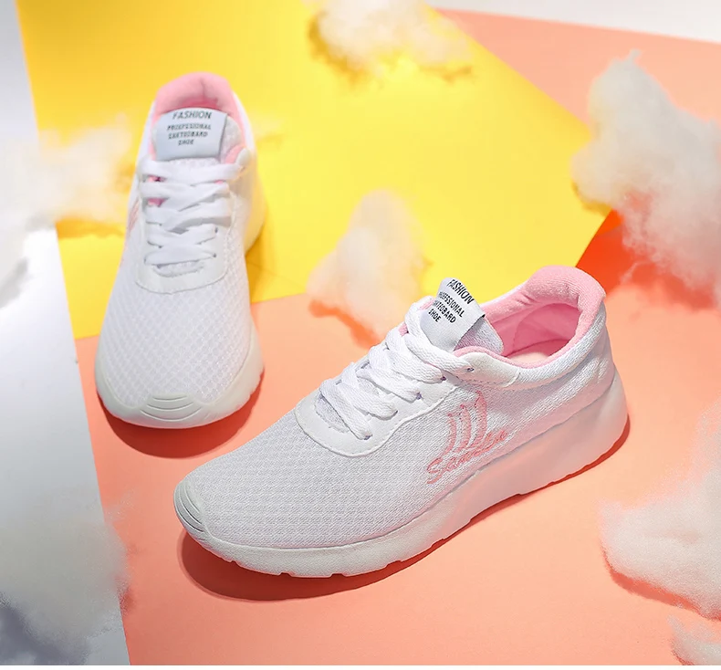 CAGILKZEL 2019 Summer Sneakers Women Shoes Breathable Mesh Shoes Woman Lace-up Tenis Feminino Walking Shoes For Zapatillas Mujer (1)