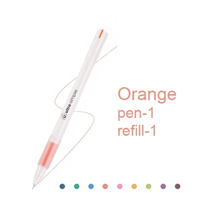 MG 0,5 мм ультра-простая мягкая цветная ручка Креативные фломастеры для письма kawaii набор гелевых ручек подарок школьные офисные канцелярские принадлежности - Цвет: Orange-1pcs