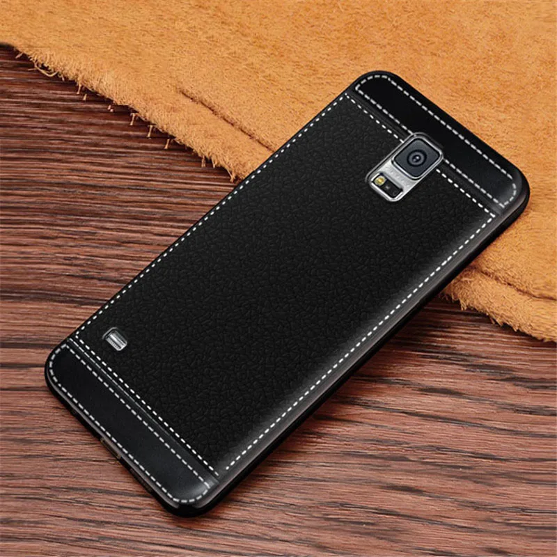 

Fo rGalaxy S5 i9600 G900 G900F G900A Litchi Texture Soft TPU Case Cover Fundas For Samsung Galaxy S5 Neo SM-G903F/DS G903F G900F