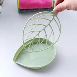 Новейшие креативные двухслойные сливная тарелка для мыла противоскользящие листья в форме аксессуары для ванной комнаты
