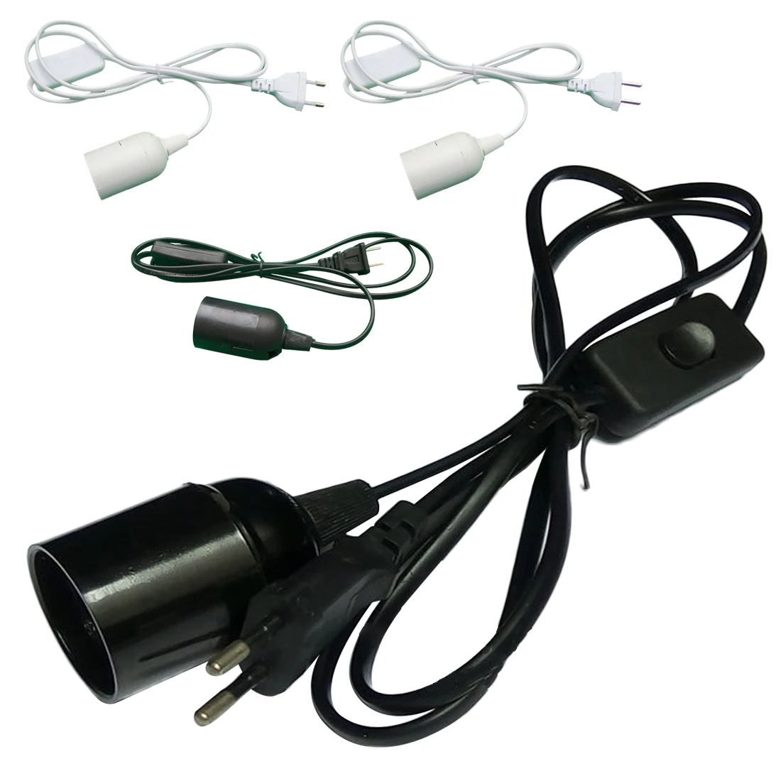 1.5m Power Cord Cable E27 Lamp Bases EU/US Plug Wire For Pendant LED