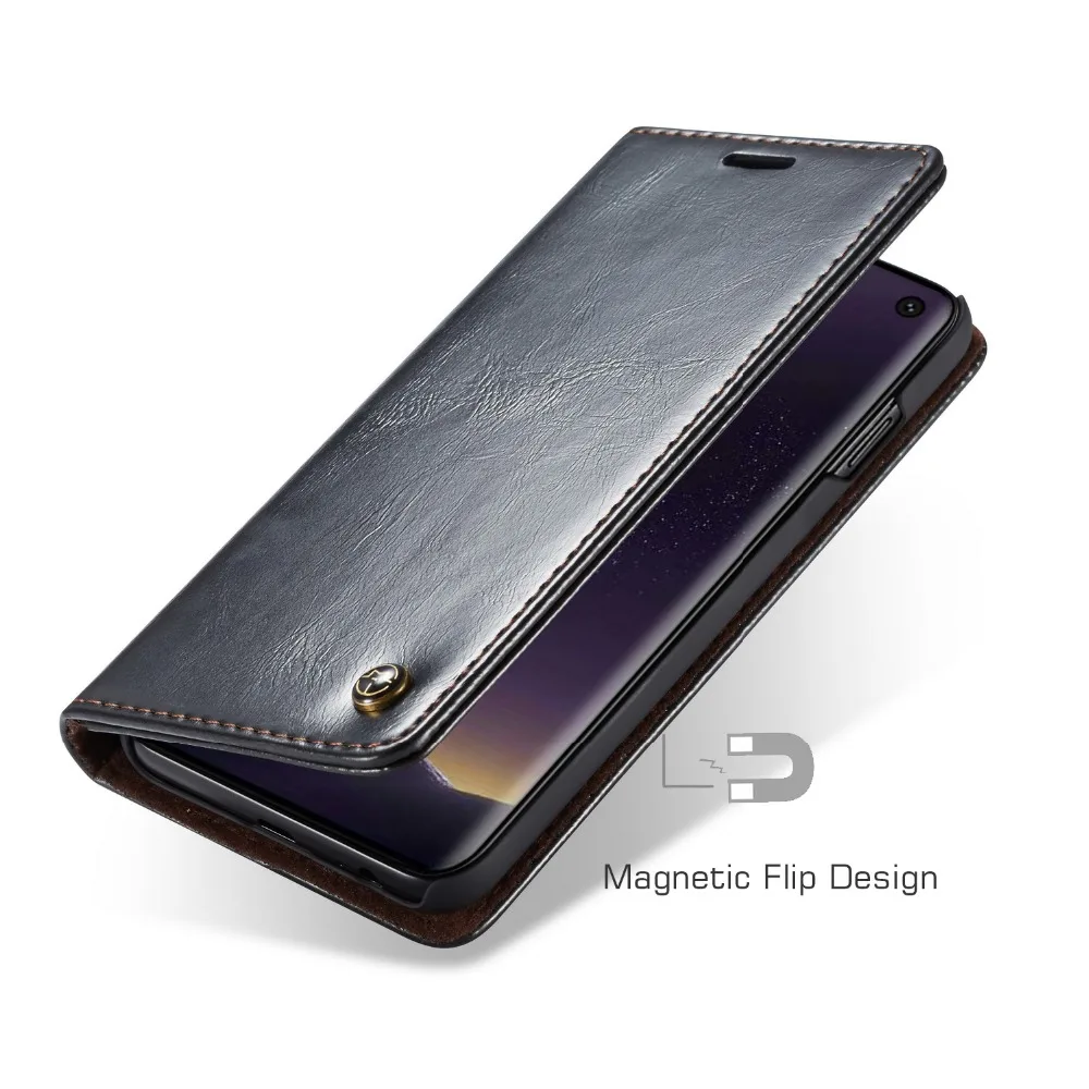 CaseMe чехол-кошелек из искусственной кожи кожаний футляр-флип чехол для samsung Galaxy S10 S10 плюс S10e
