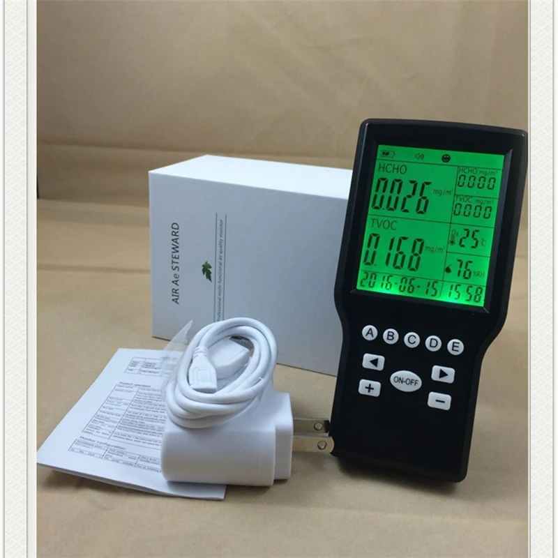 

Hottest 4 in 1 air quality meter TVOC HCHO TEMP RH screen displays without data logger formaldehyde removal