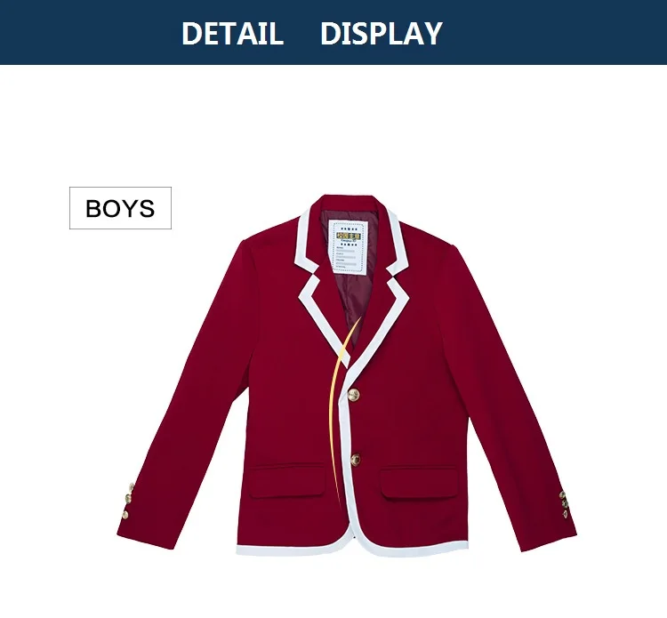 Только одна куртка) костюм для мальчиков праздничная одежда для выступлений новейшие детские блейзеры в британском стиле, костюмы джентльмена 1003