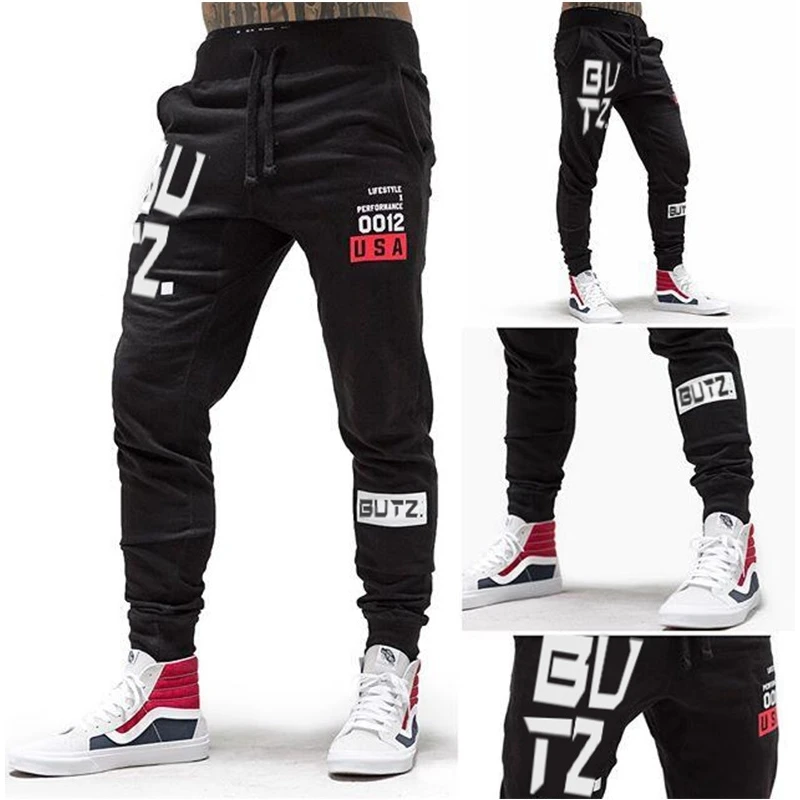

Training Pants Men Gym Running Pants Cotton Fitness Clothing Joggers Male Sweatpants Workout Skinny Trousers Mens Sport Pants