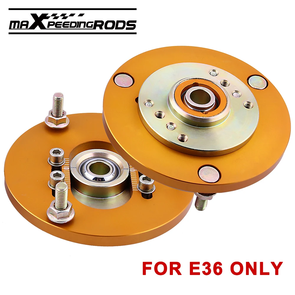 

Front Coilover Camber Plate for BMW E36 318 320 323 325 316 328 M3 Caste Plates Alignment upper Mounts Suspension 91-99