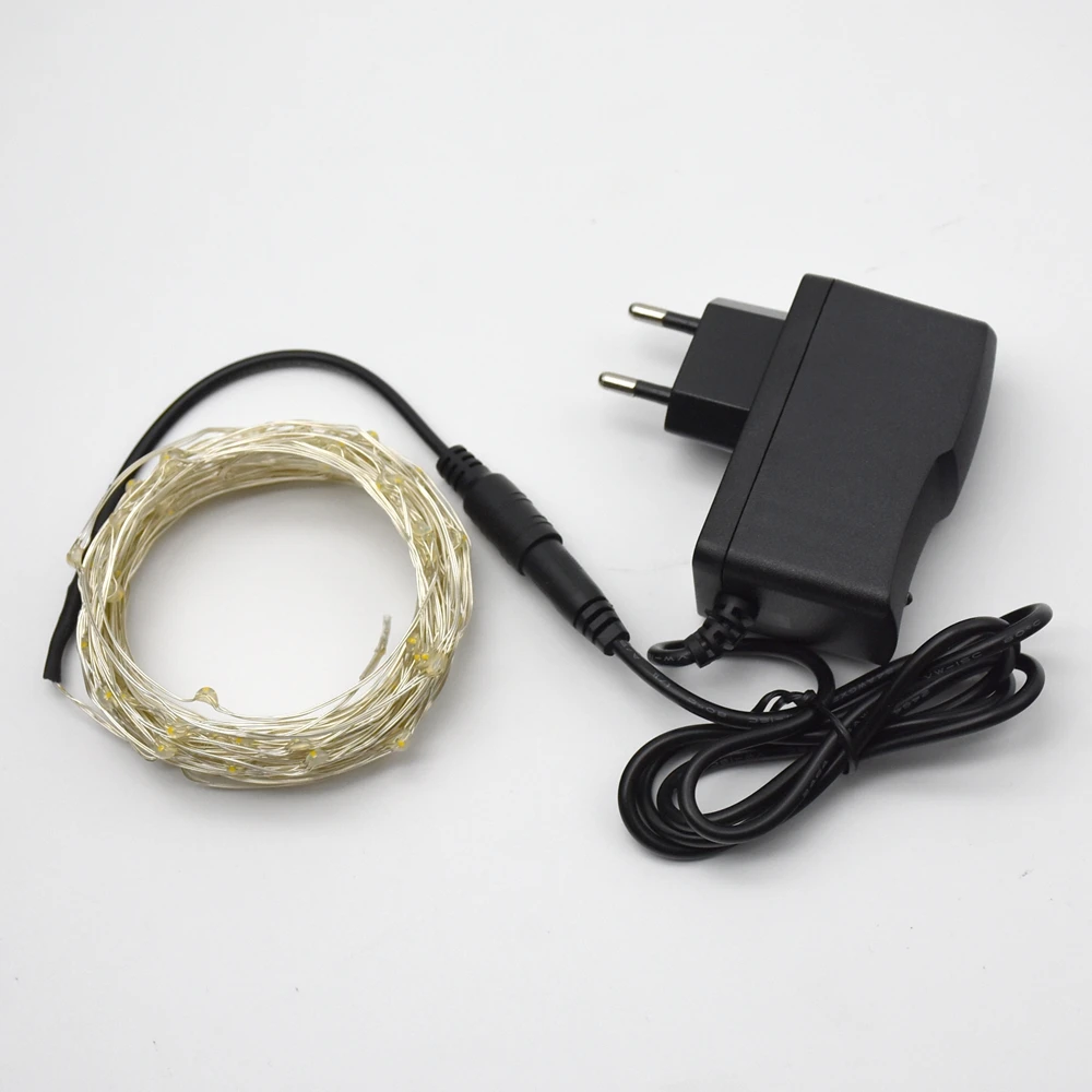 Decorative Lights 5m 10m Christmas Fairy Lights with 1A Power Adapter