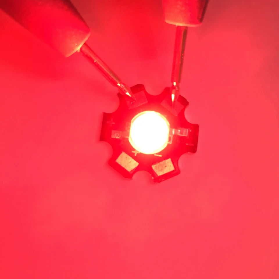 

5PCS LED Diode Plant Grow Lights 1W RED 660nm High Power Grow Light LED 1Watt Chips Beads Deep Red Lamp Plant Growing Diodes