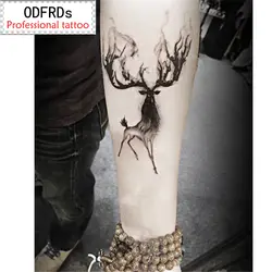 (Минимальный заказ $0,5) водостойкая временная татуировка хна для татуировки поддельная Вспышка татуировки наклейки Taty tatto рогатый олень sya049