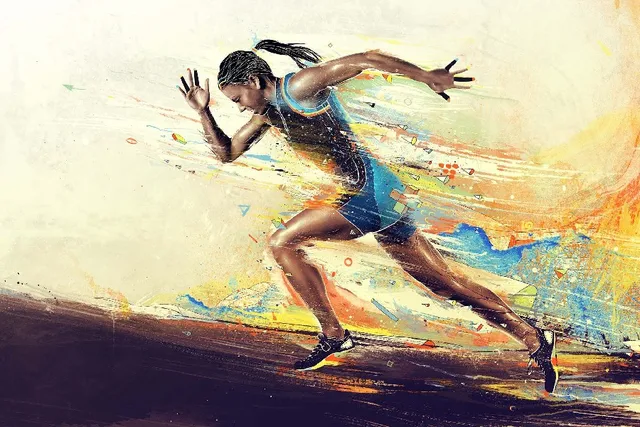 diy frame wonderful girl running sports inspirational motivational