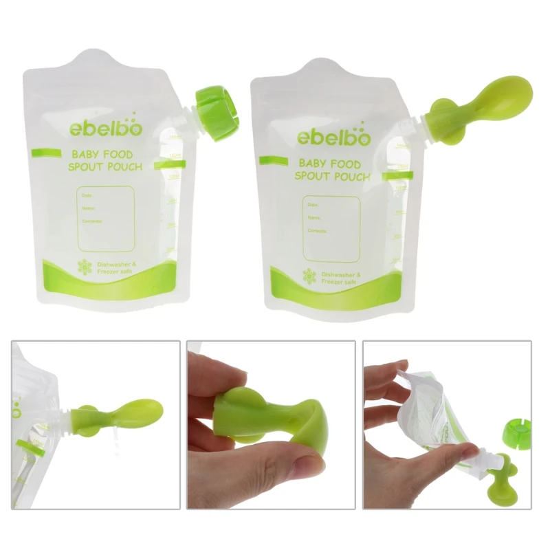 Caixa de Alimentação Fontes do Bebê Baby Food Malotes Duplo Zippers Reutilizável Bolsa 10 Pcs 3 Mamãe e Bebê