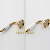 Retail & Wholesale Solid Copper Gold Plated  Handheld Shower Luxury Batnroom Hand Shower Head with Ceramic YT-5191-G ► Photo 3/6