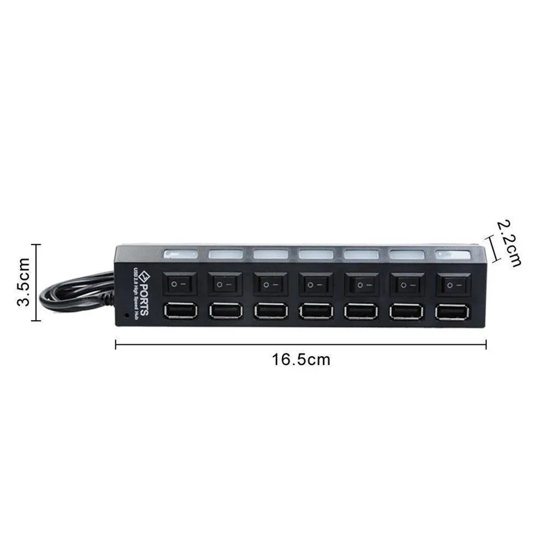 BinFul высокоскоростной мини тонкий 4/7 порт hub usb хаб расширения несколько