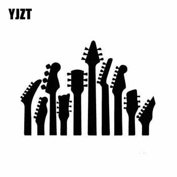 

YJZT 15.3CM*10.8CM Musical Instrument Happy Window Vinyl Decal Beautiful Car Sticker Black/Silver C27-0045
