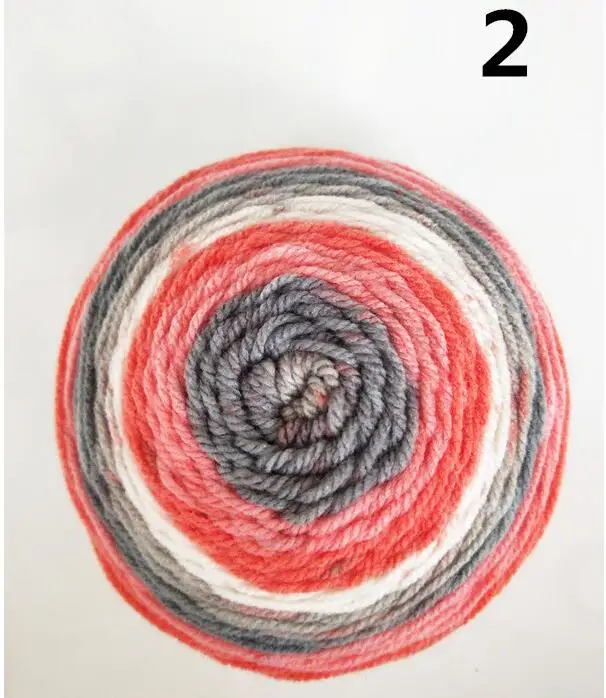 1 шт. = 85 г мягкий изысканный элегантный шерстяной смешанный торт пряжа для вязания радужной крючком пряжа одежда швейная ткань пряжа