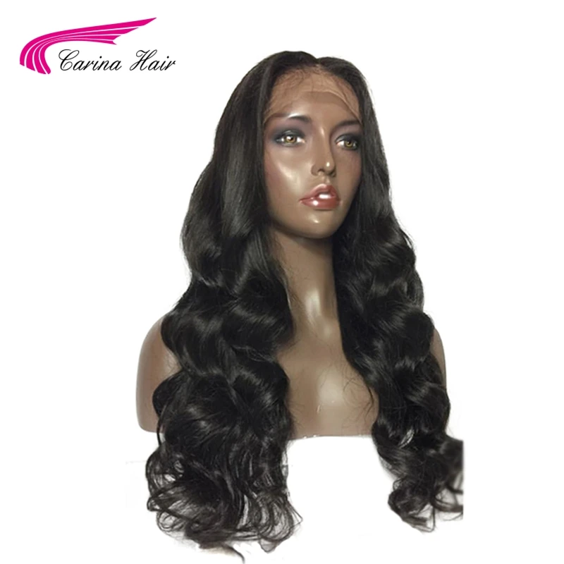 Carina font b Hair b font Natural Color Middle Part Silk Base Lace Front Wigs Pre