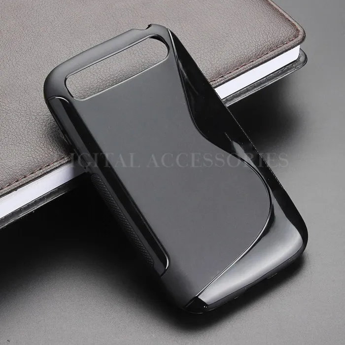 Black S-Line Anti Skidding Gel TPU Slim Soft Case Back Cover For BlackBerry Classic Q20 Mobile Phone Rubber silicone Cases |