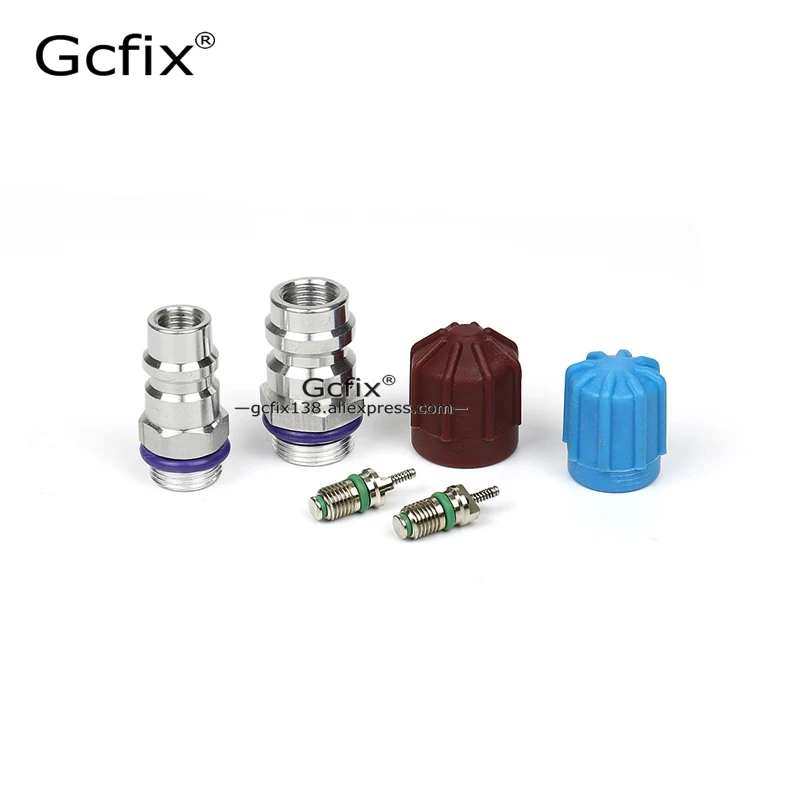 

A/C Charging Valve Nozzle Service Port High Low Pressure Side for BMW Mercedes-Benz Air Conditioning Pipeline