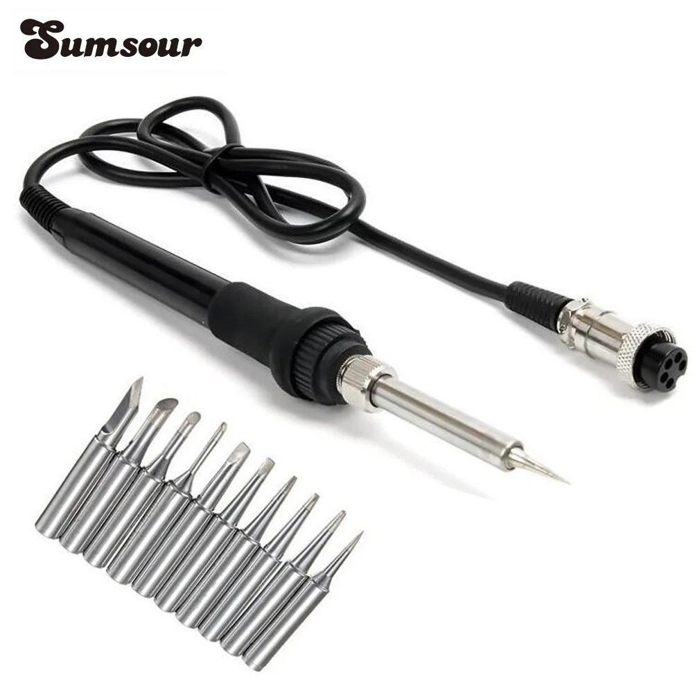 High Quality Soldering Iron Handle For HAKKO 907 936 937 Soldering Station + 10pcs Solder Iron