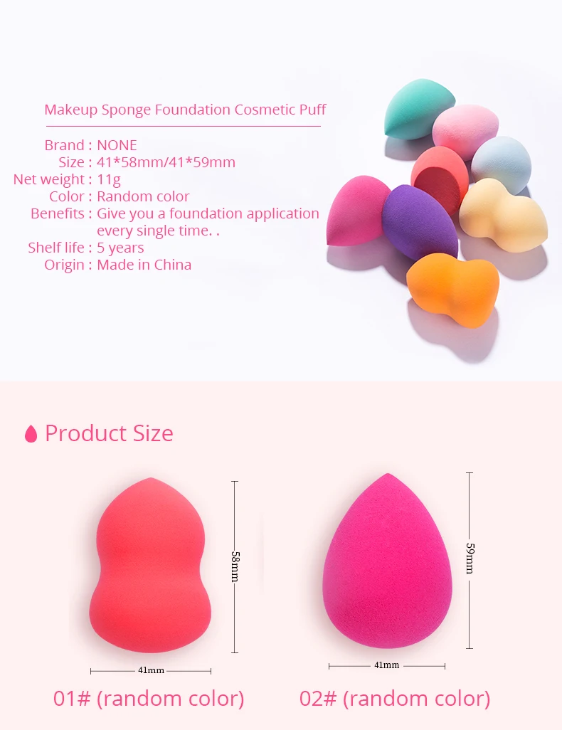 wet and dry use Makeup Sponge Foundation Cosmetic Puff (2)