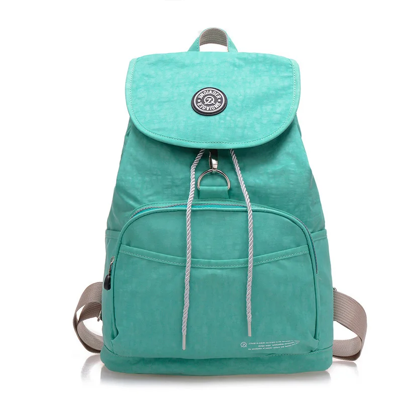 Женские школьные сумки для подростков, рюкзак на плечо, нейлоновый рюкзак с принтом для ноутбука, модный подростковый рюкзак, школьные сумки для девочек - Цвет: Зеленый