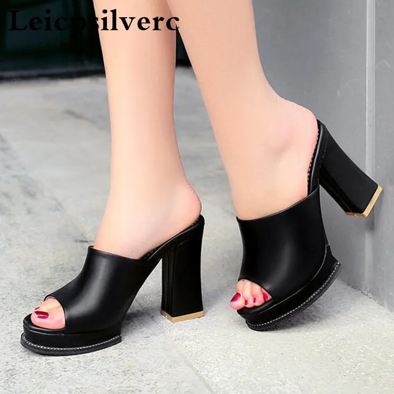 

New fashion in summer 13CM super high heels with cool women slippers