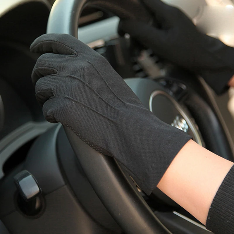 Summer Sun Protection Gloves Male Thin Breathable Anti-Slip Driving Gloves  Anti-UV Full Fingers Man Mittens SZ105W1