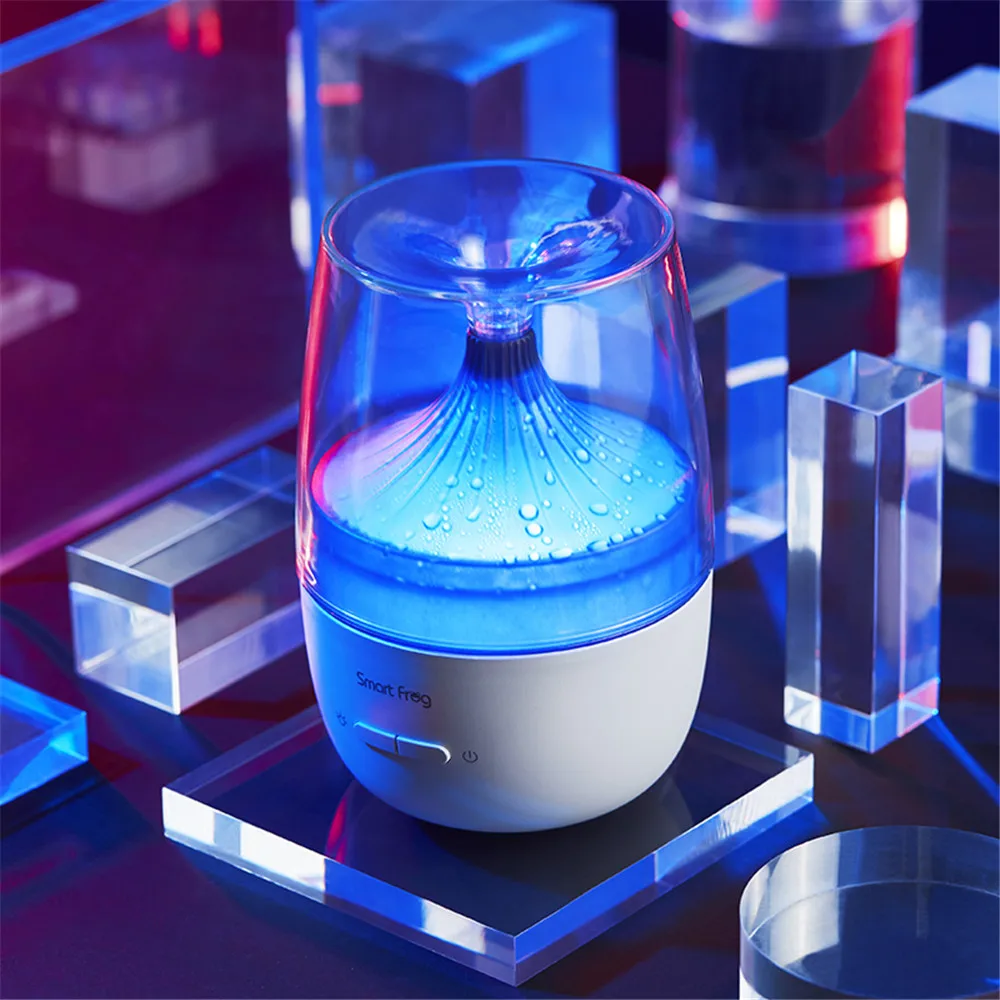 

Smart Frog Mystery Aroma Diffuser DC5V USB Essential Oil Diffuser USB Ultrasonic Air Humidifier 130ML Capacity Night Light