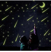 Creative room fluorescent stick the stars luminous stickers wall Children room metope stick the adhesive of the head of a bed the meating room