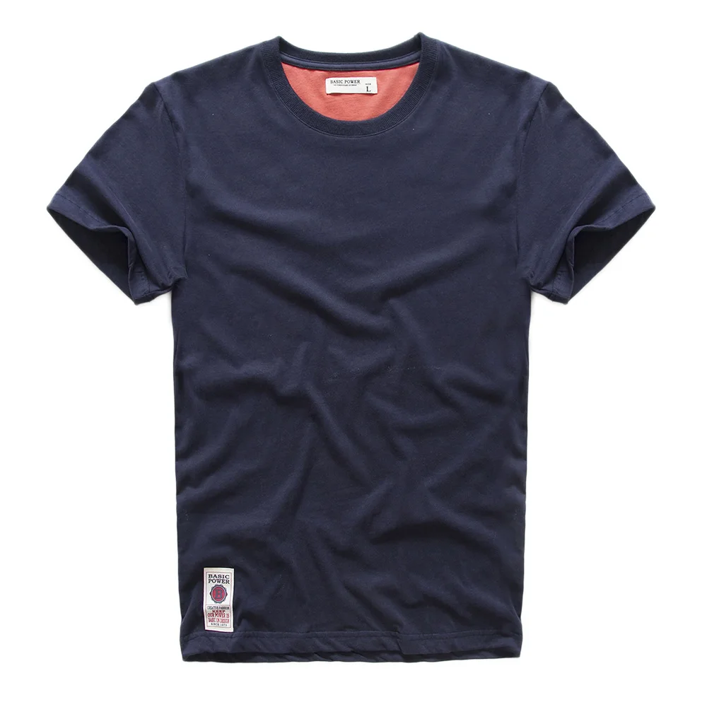 VOMINT New Solid T-Shirt Mens Short Sleeve T-shirt Cotton Multi Pure Color Fancy Yarns Washing Tee Shirt for male V7S1T001 VOMINT New Solid T-Shirt Mens Short Sleeve T-shirt Cotton Multi Pure Color Fancy Yarns Washing Tee Shirt for male V7S1T001