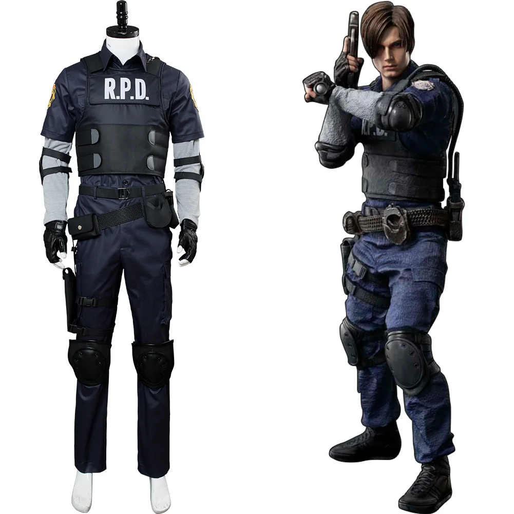 

Resident Remake Leon Scott Kennedy Cosplay Costume Full Outfit Adult Men Women Halloween Carnival Costumes Custom Made