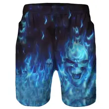 FishSunDay Для Мужчин's летние шорты 3D с принтом черепа Пляжные шорты высокое качество Для мужчин Шорты 0712