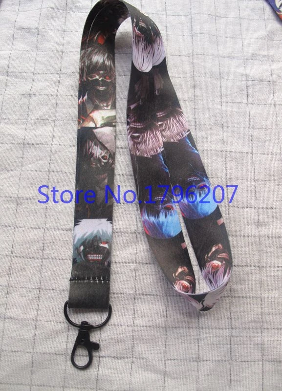 

New Retail 1 pcs cartoon Tokyo Ghouls Neck Strap Lanyard Mobile Phone Key Chain ID Badge Key Chains S15