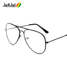 JackJad, модные, классические, Ретро стиль, авиационный стиль, металлическая оправа, простые очки, фирменный дизайн, оправа для очков, оправа для очков, Oculos De Grau