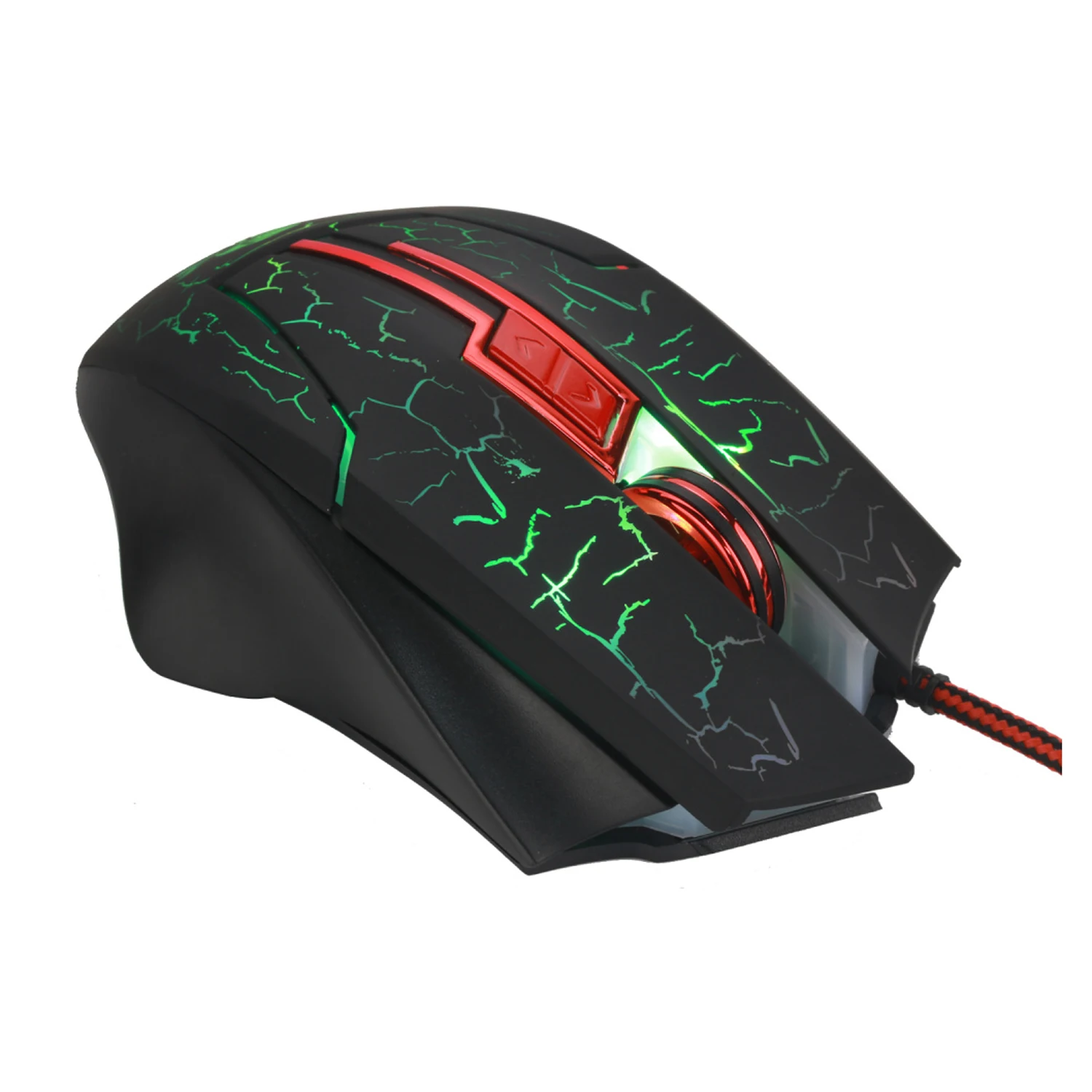 HXSJ Проводная игровая мышь USB 6 клавиш 5500 dpi Регулируемый Красочный Светодиодный свет оптическая Эргономическая мышь для настольного компьютера/ноутбука