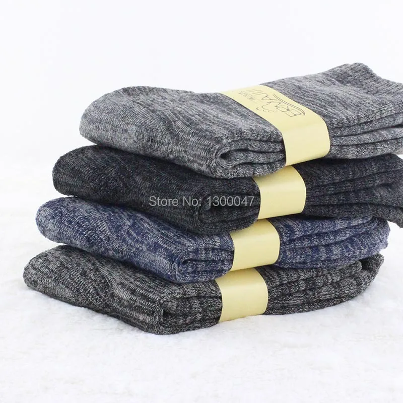 New Winter Mens Socks Cotton Men Warm Towel Socks Mixed Color Men's Thicken Socks 4 pairs/lot High Quality Free Shipping