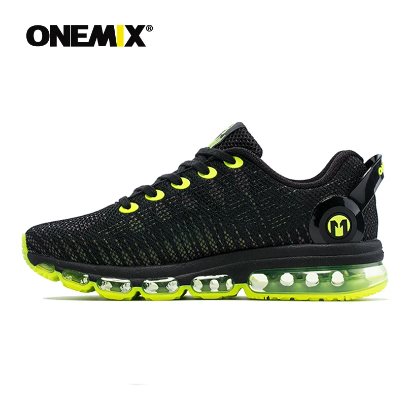 Onemix air cushion men running shoes discolour mesh colorful reflective vamp breathable sneakers outdoor sports jogging shoes