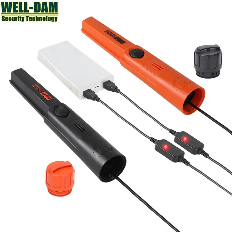 

Hand held gold metal detectors Waterproof Pinpointer metal detectors with Rechargeable Build-in Li-Battery