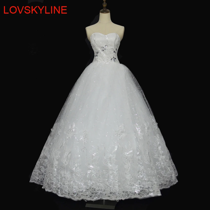 

Distinctive Design Lace wedding dress formal dress 2018 bride tube top wedding dress plus size slim luxury