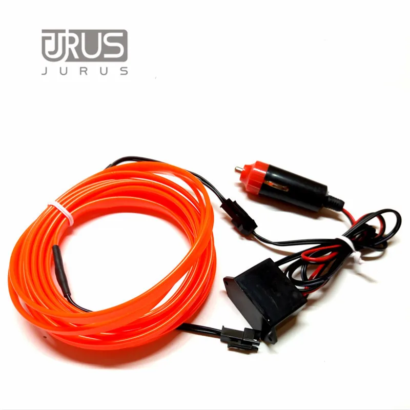 3M AUTO interior refit light clamping-edge EL Wire Flexible Neon Car Decorate With 12V Cigarette lighter Drive Free shipping