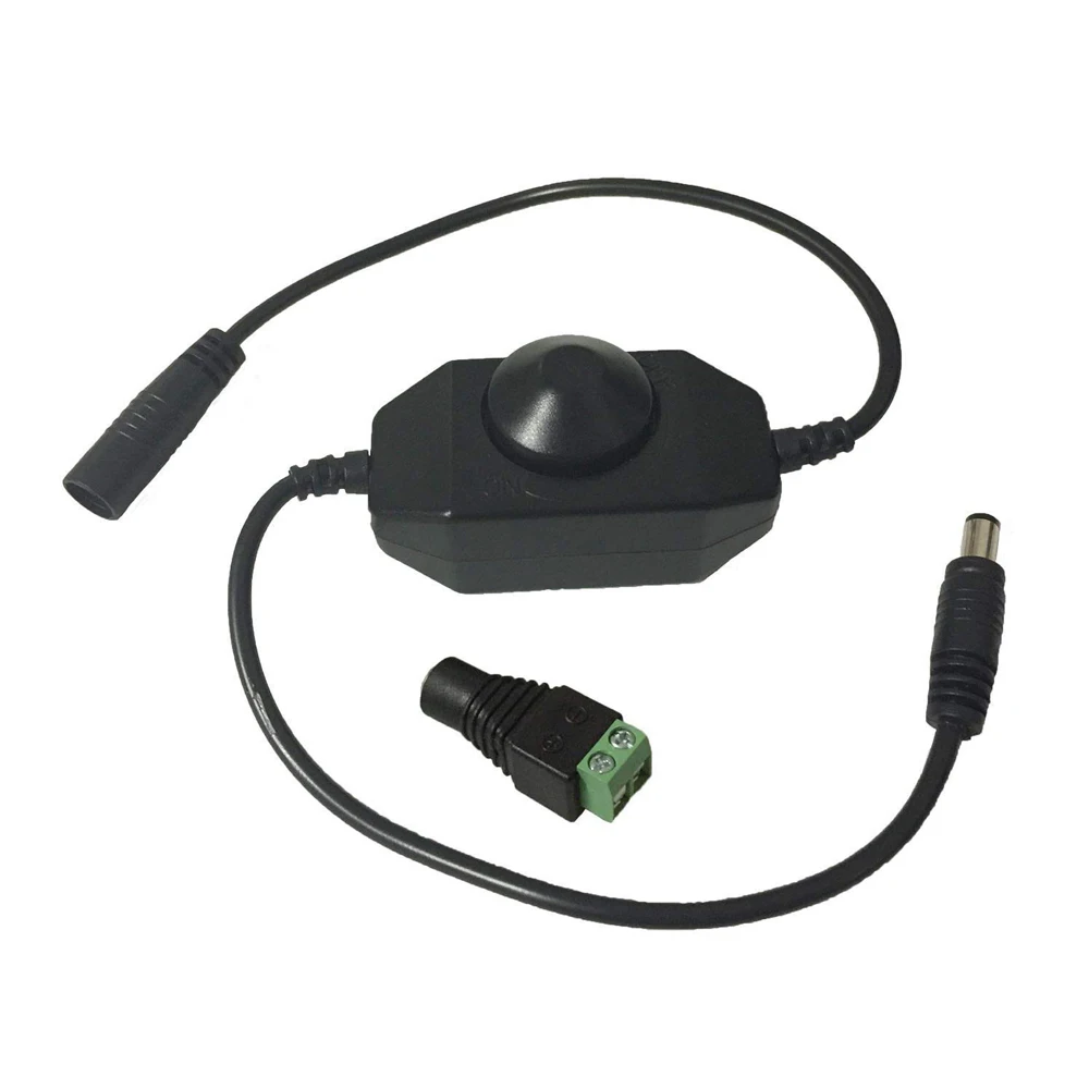 

Inline Switch 5.5*2.1mm DC Power plug connector Switch on/off dimmer switch cable cord for 5050 3528 single color strip light