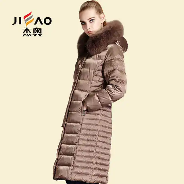 Best price at $228 Cheap 2015 New Hot Winter Thicken Warm Woman Down jacket Coat Parkas Plus Size 3XXXL Long Hooded Fox Fur collar Luxury Cold High End