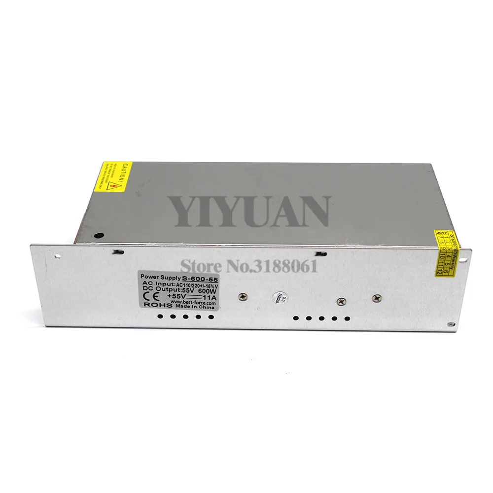 DC55V 11A 600 Вт переключатель питания драйвер трансформатор 220 В переменного тока в DC55V блоки питания для CCTV 3d принтер шаговые двигатели с ЧПУ