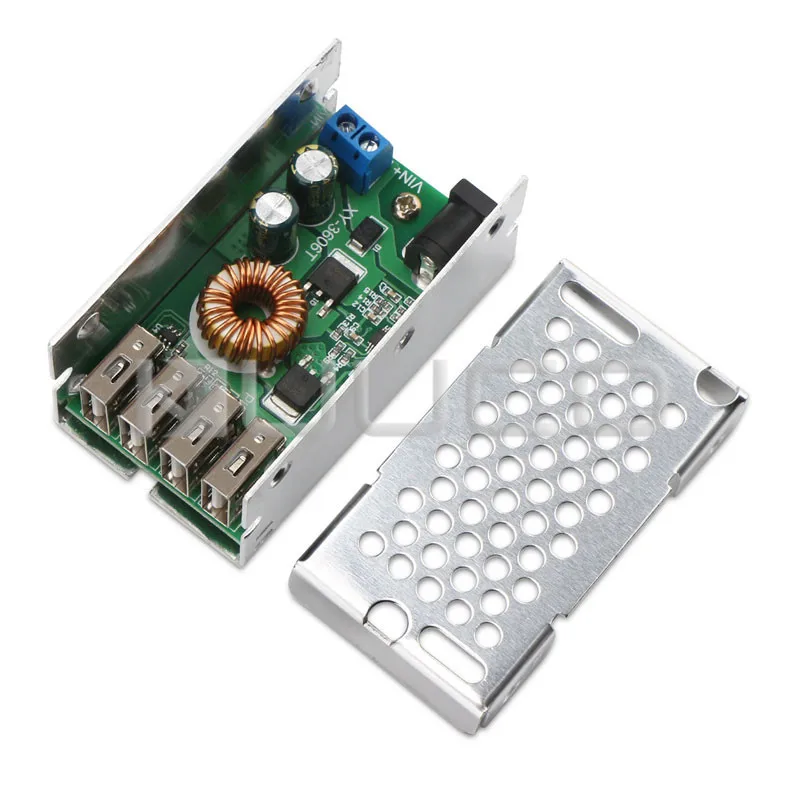 

25W Power Supply Module DC9 ~36V to 5V 5A USB Adapter/Charger 4 USB Ports Output Voltage Regulator/Charging Module