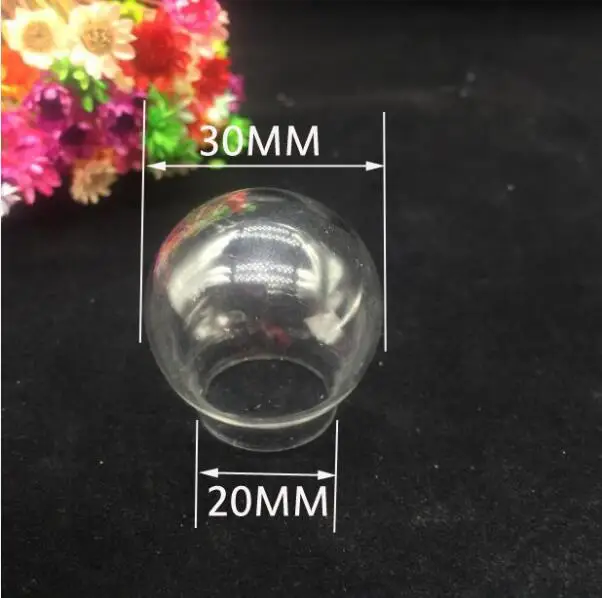 Clear Empty Glass Vial Jars mini glass bottles mini storage boxes 10pcs mix size Wishing Bottle Glass Cover Globe Bubble Dome diy necklace accessories pendant vase