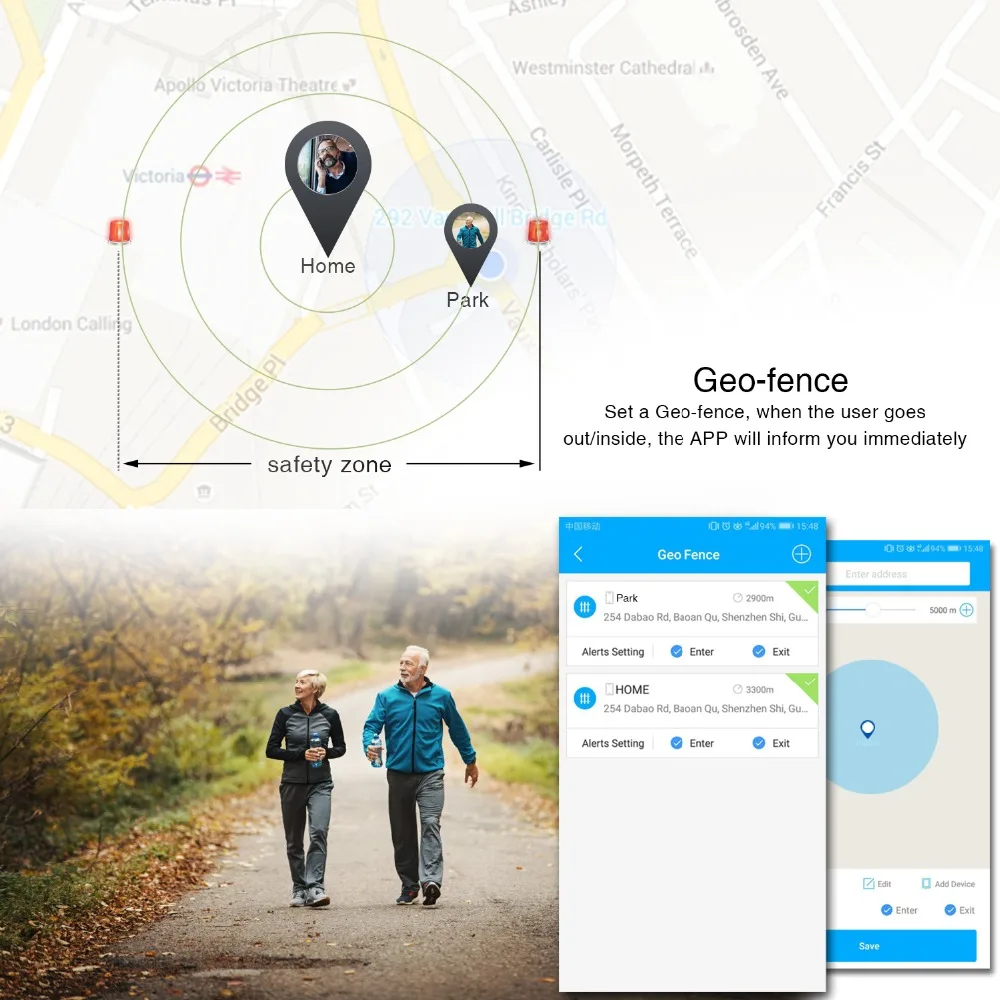 Мини GPS трекер для детей SOS Осенняя сигнализация отслеживание в реальном времени